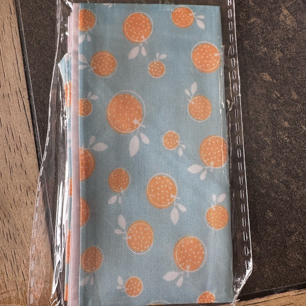 Orange and Blue bag scarf nip